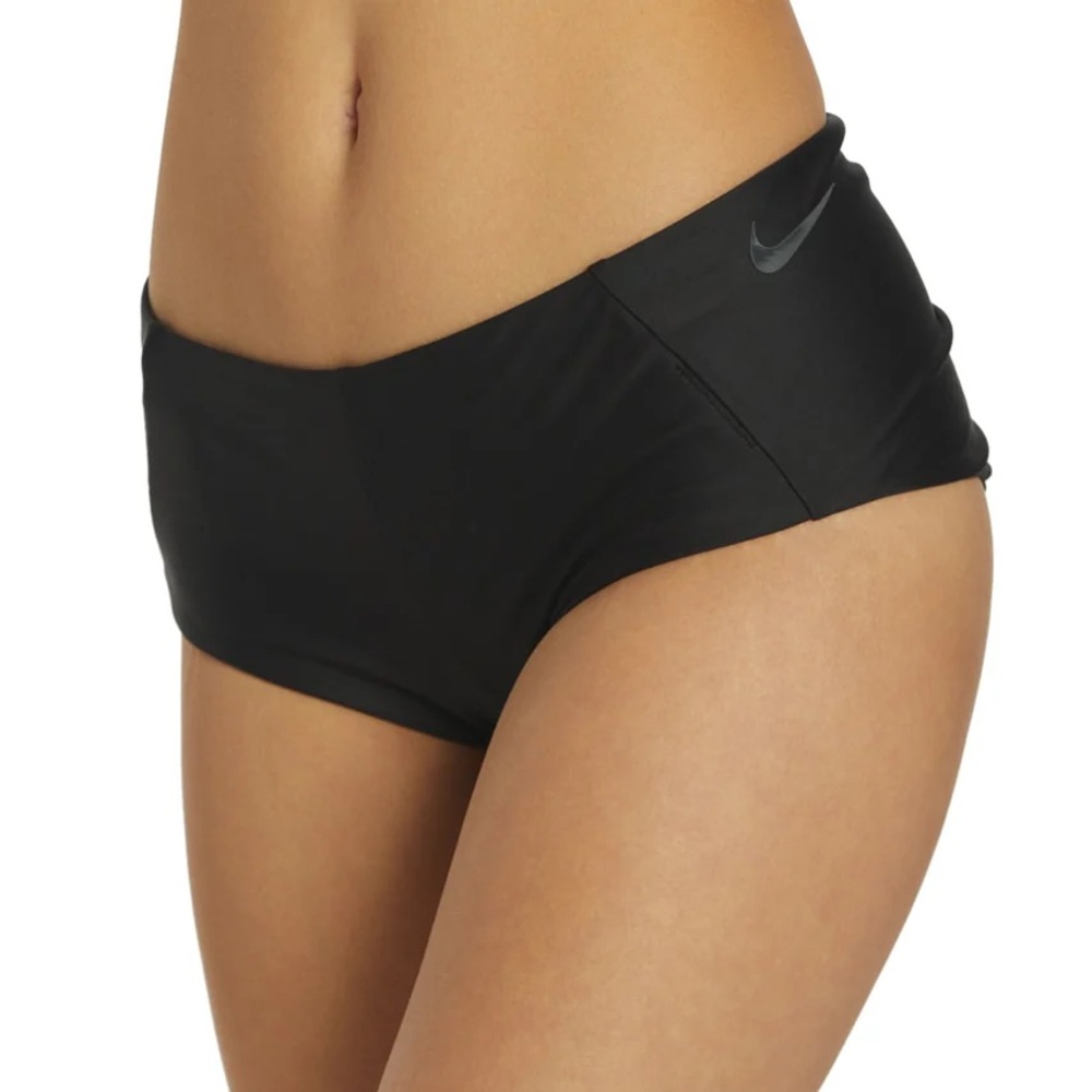 NIKE Hydralock Cheeky Kickshort Bikini Bottom Size XXL Black Reversible Swim